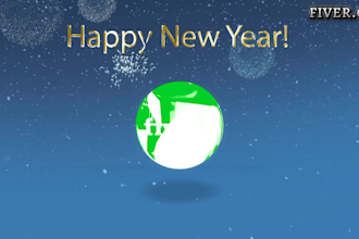 create a happy new year video with you logo
