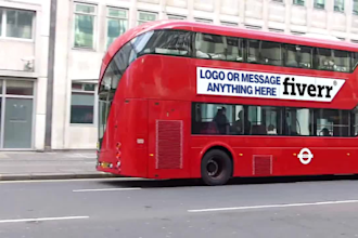 add anything to a london routemaster bus billboard video