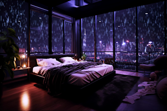 create rain room with rain nature sounds