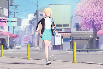 create stylish 2d animation, cinematic anime animation, animated short film