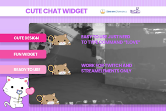 do custom chat goal event animated widget design and coding for twitch streamers