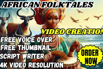 create captivating african and asian folktale ai story video