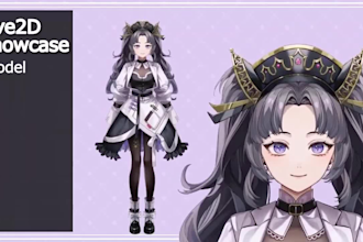 design and rig live 2d vtuber model, vtuber commission, live 2d vtuber rigging