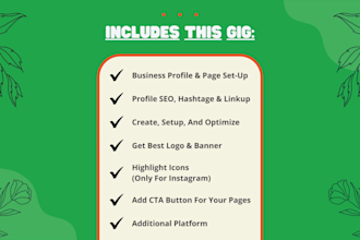 perfect all social media accounts create, setup, and optimize for your business