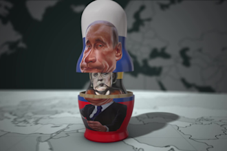 make nesting dolls  animation  video with your provided photos