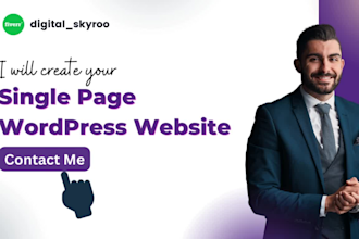 design single page wordpress website