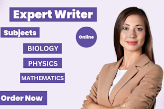 help in biology, genetics, cell biology, physics and math