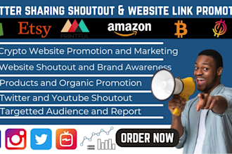 promote website link twitter shoutout share link crypto nft shoutout to 200m