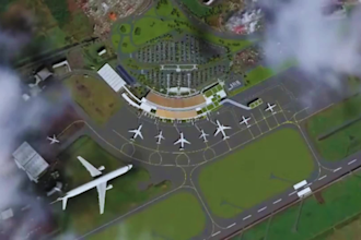 do 3d airport design, airport landscape, airport layout, airport model