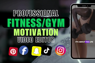 edit professional fitness or gym motivation videos for social media