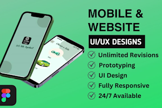 create ui x ux design or figma ui ux design