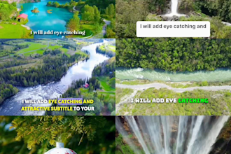 edit and add catchy subtitles and caption to reels, tiktok, youtube shorts