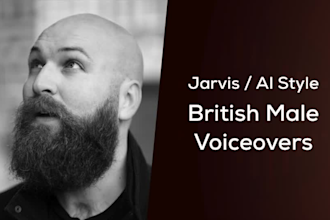 record a british jarvis style android ai robot voiceover