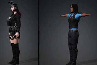 do awesome 3d character modeling and rigging