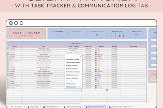 do client tracker spreadsheet small business template excel google sheet