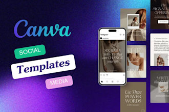 create editable canva templates and social media post designs for your brand