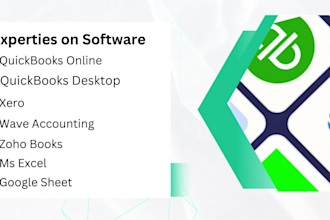 be your bookkeeper using quickbooks online, xero, or zoho books