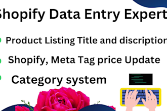 write product title description and various social media information