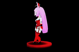 retro low poly 3d vtuber stylized 3d models vrchat avatars pixel art animation