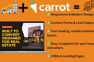 develop investor carrot website with SEO optimization