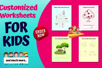 create customized and engaging worksheets for kids