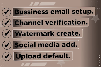create, setup, manage yt channel logo, art, thumbnail design