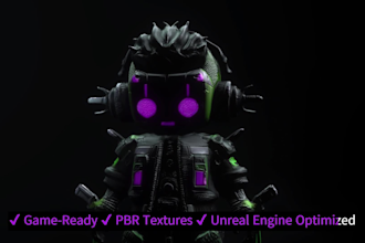 model 3d game ready props weapons or characters from image