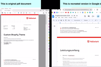 create google docs template design