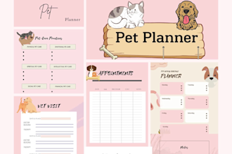 make printable pet care planner