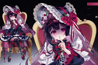 design and rig custom 2d vtuber model live2d rigging anime style commissions