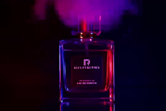 do realistic cgi perfume bottle model, 3d fragrance design, 3d perfume animation