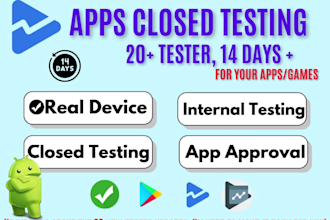 give 20 real device working testers for google play console