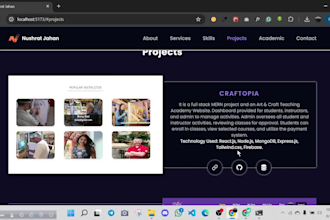 build portfolio website using reactjs