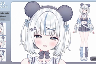 2d vtuber rigging, male and female vtuber model, live2d rigging, streaming art