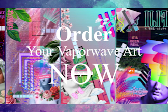 make a unique vaporwave artwork