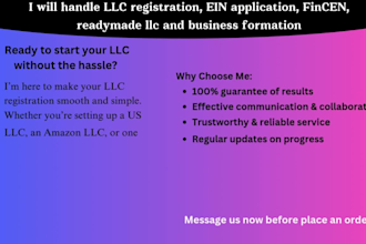 handle llc formation ein registration and business setup for compliance