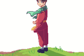 draw pixel anime illustration for you