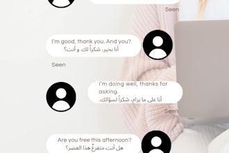 translate english to arabic accurately and professionally
