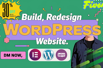 wordpress website by elementor pro , crocoblock, woocommerce