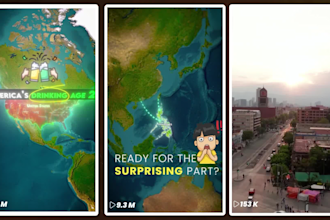 create map animation shots for tiktok and youtube videos