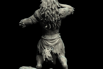 form 3d model,3d fantasy miniature,stl for print,monster model,creature 3dsculp