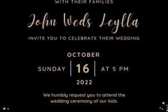 design weddings, birthdays and party invitation cards