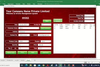 manage invoice, inventory, pos in excel