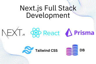 full stack development using nextjs prisma tailwindcss and postgresql