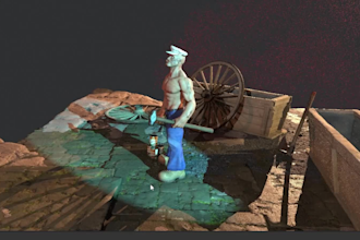 do 3d modeling and texturing with optimized topology and pbr texture