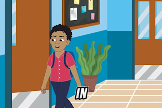 create 2d music video animation, animated lyrics video, 2d cartoon animation