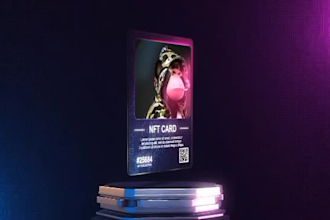 create 3d forex trade video animation 3d nft digital card animated trading card