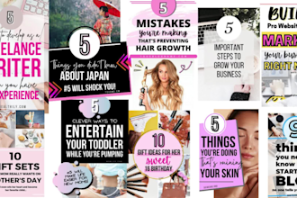 provide 25 editable pinterest pin templates