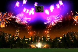 make a happy birthday video with amazing fireworks designs