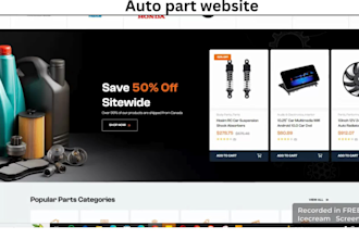 design auto part shopify store automotive store auto parts website